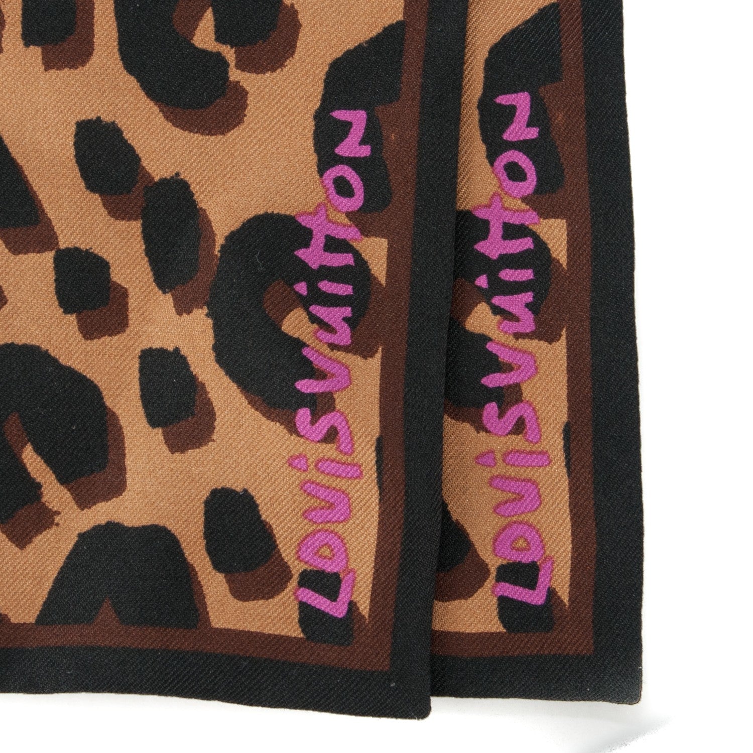 Louis Vuitton Silk Leopard Bandeau Scarf Marron 3 of 5