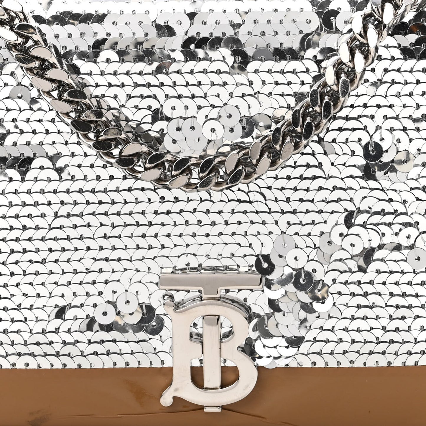 Patent Sequin Embellished Small TB Lola Bag Black