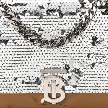 Burberry Patent Sequin Embellished Small TB Lola Bag Black 8 of 11