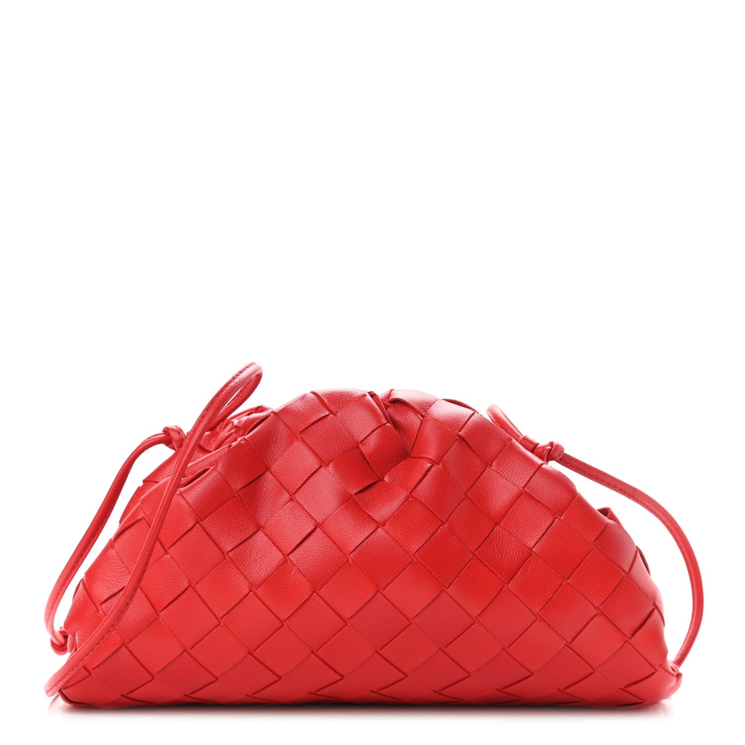 Bottega Veneta Nappa Intrecciato The Mini Pouch Bright Red 1 of 10
