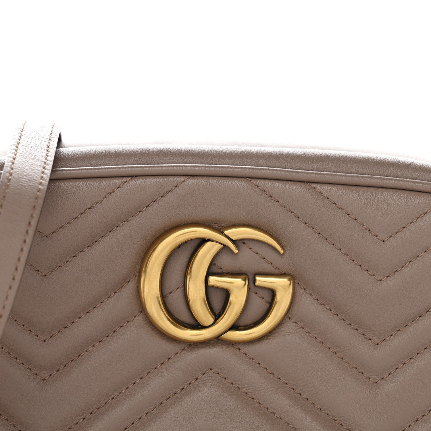 Gucci Calfskin Matelasse Small GG Marmont Chain Shoulder Bag Porcelain Rose 8 of 11