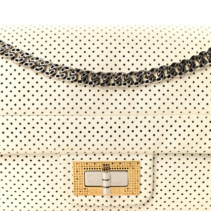 Chanel Lambskin Perforated Drill Flap White 7 of 9