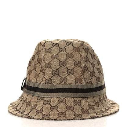 Gucci Monogram Web Bucket Hat XL Brown 2 of 7
