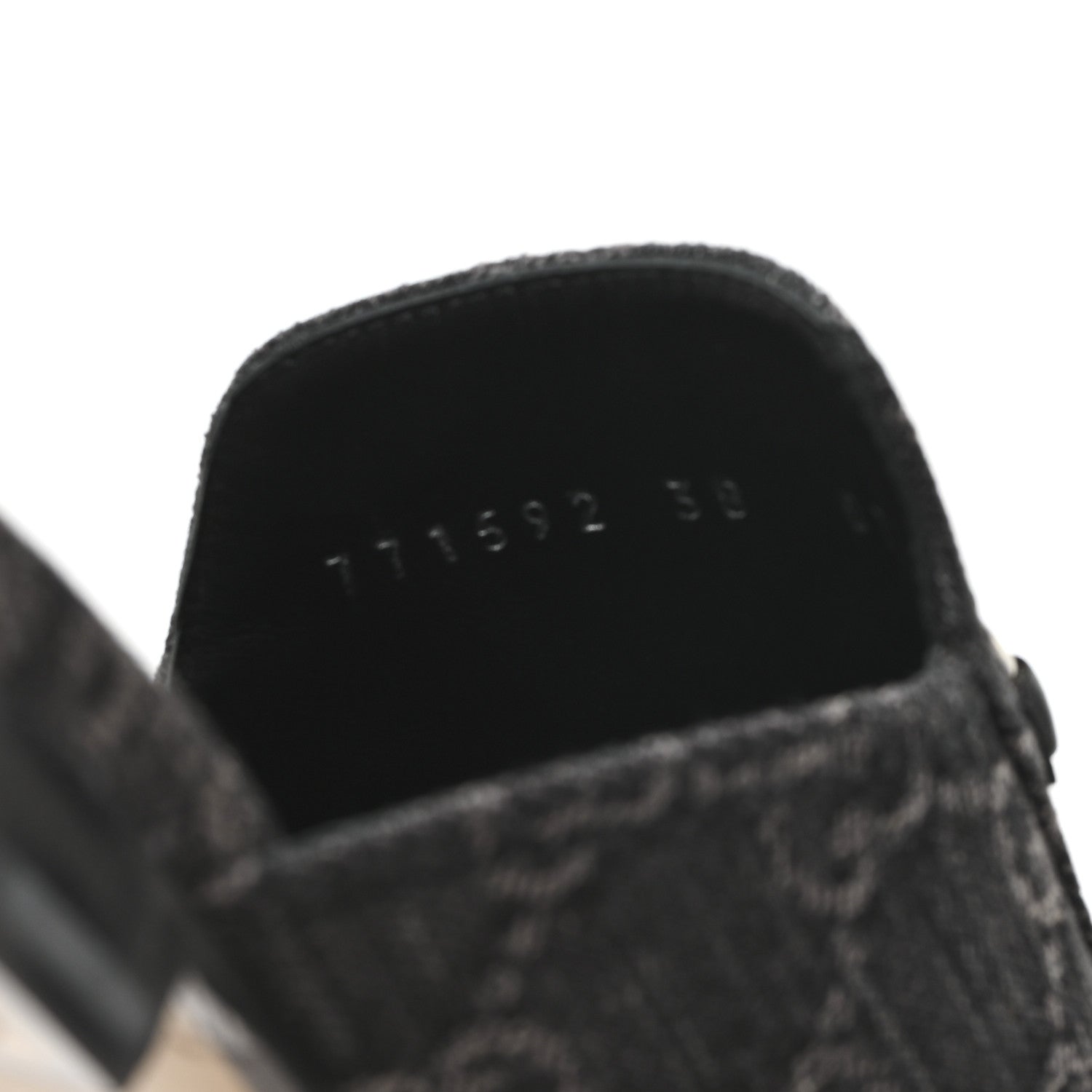 Gucci New Denim GG Malaga Kid Womens Princetown Slippers 38 Grey Black 9 of 10
