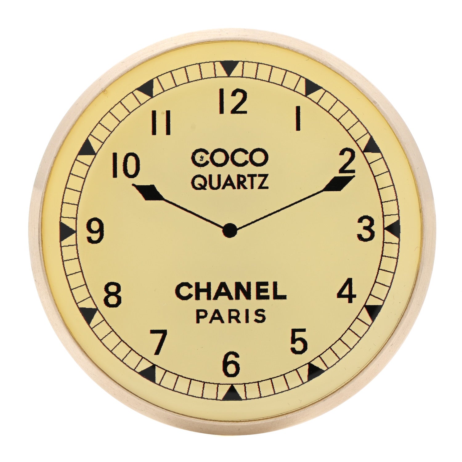 Chanel Metal Clock Brooch Gold Black 1 of 6