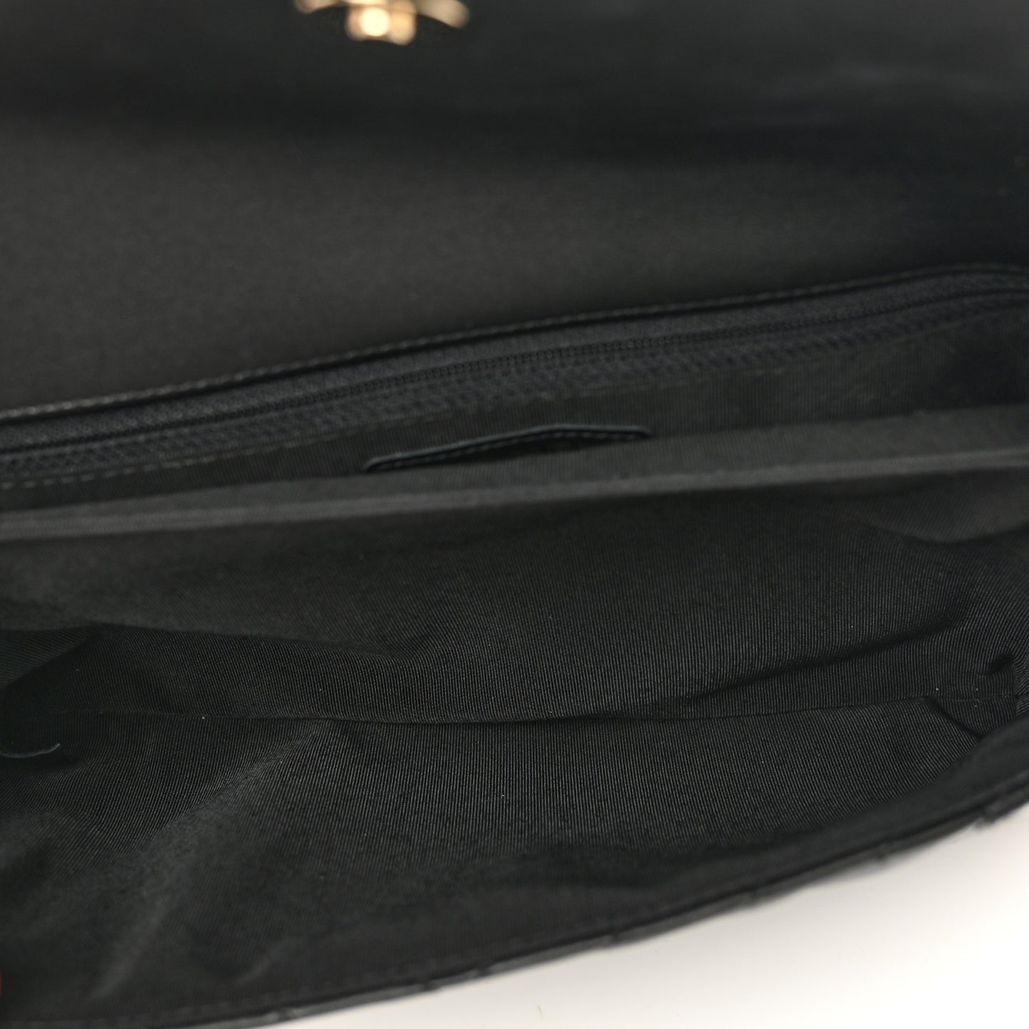 Calfskin Quilted Daily Chevron Clutch Black