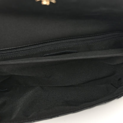 Chanel Calfskin Quilted Daily Chevron Clutch Black 5 of 8