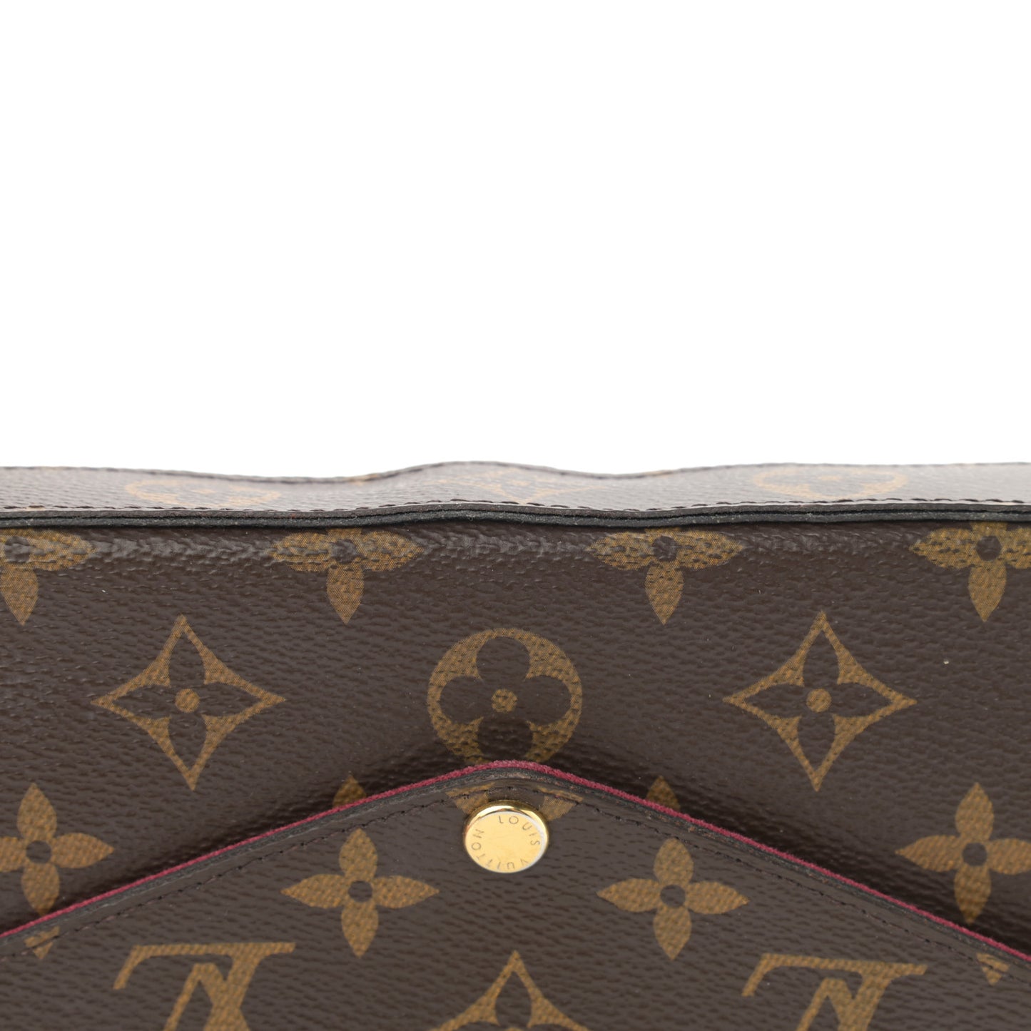 Monogram Pochette Felicie Chain Wallet Fuchsia