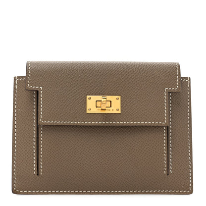 Hermes Epsom Kelly Pocket Compact Wallet Etoupe 1 of 13