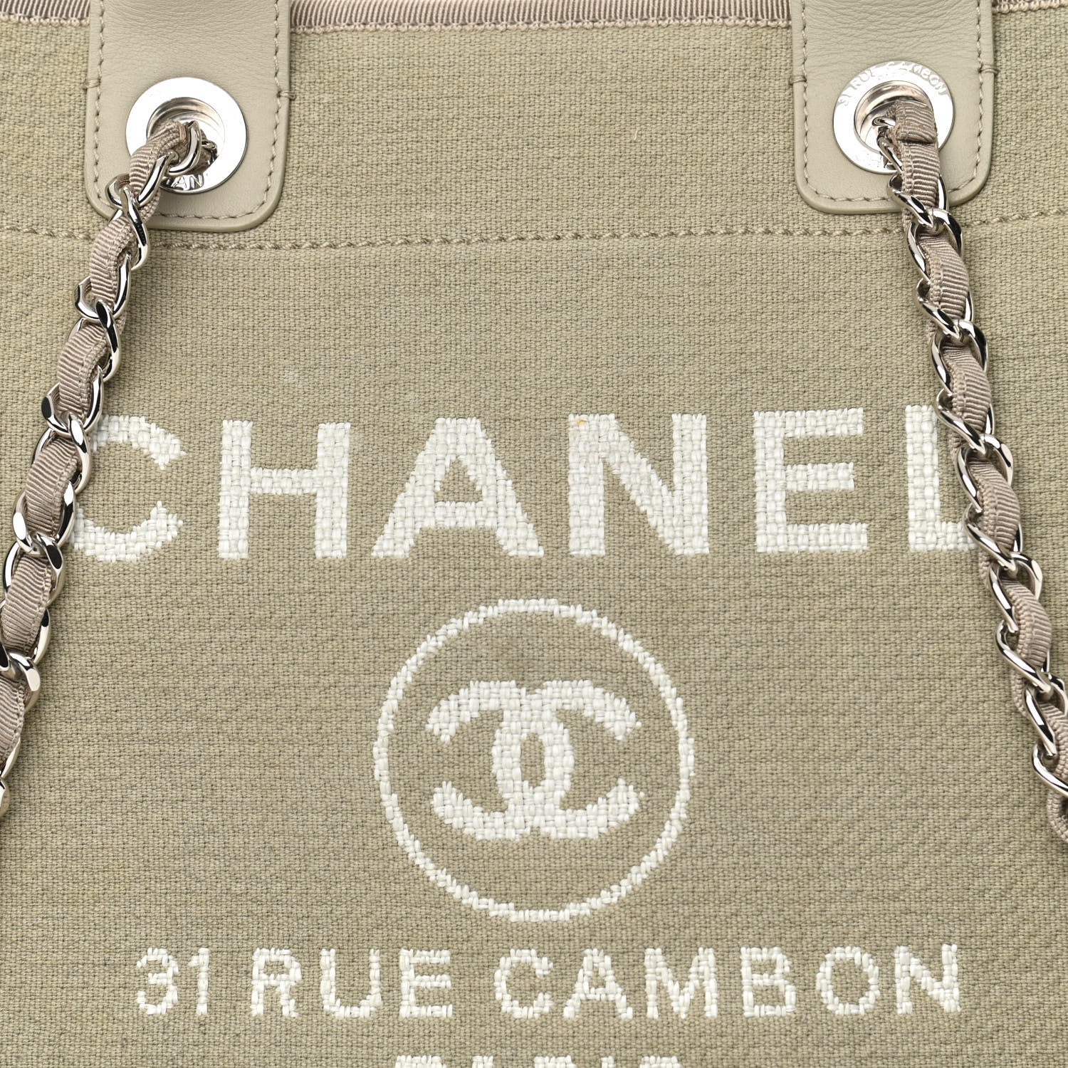 Chanel Mixed Fibers Medium Deauville Tote Grey 9 of 12