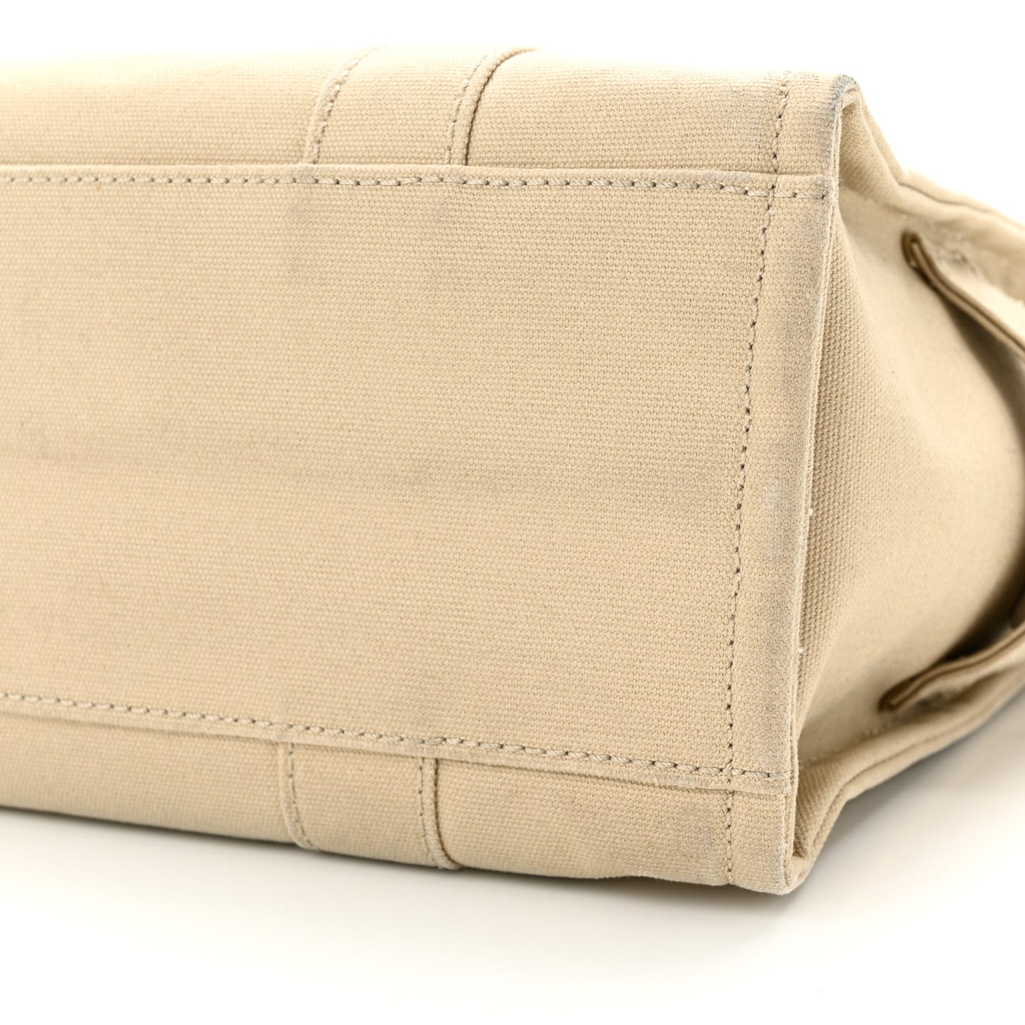 Cotton Canvas Medium The Traveler Tote Bag Beige