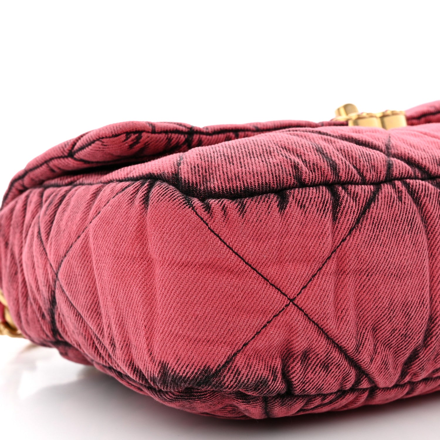 Chanel Washed Denim Quilted Medium Chanel 19 Flap Pink 9 of 10