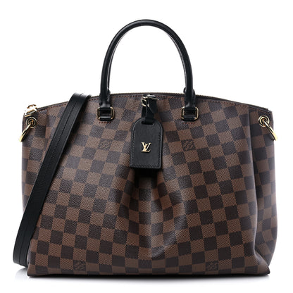 Louis Vuitton Damier Ebene Odeon Tote MM Black 1 of 9