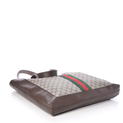Gucci GG Supreme Monogram Web Large Ophidia Vertical Shopping Tote Brown 4 of 10