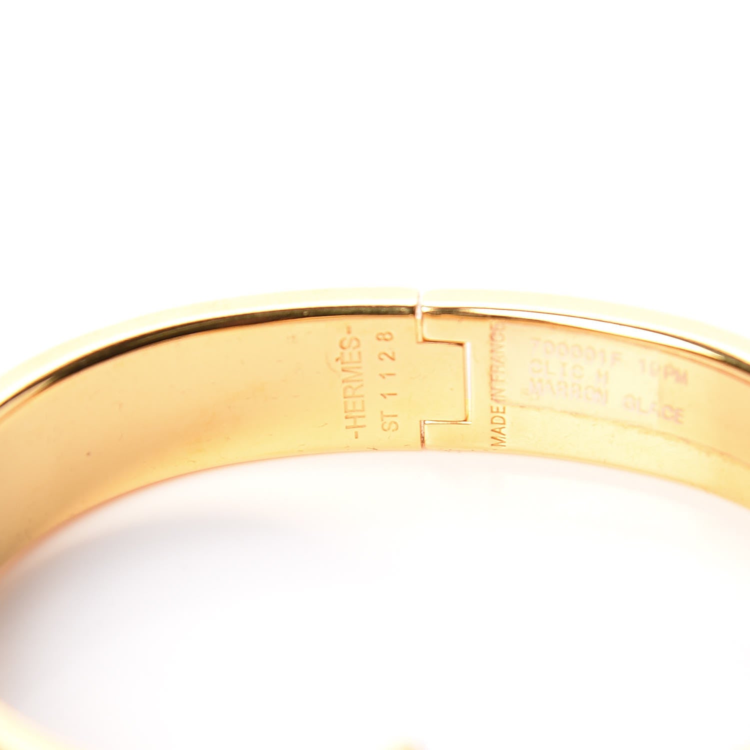 Hermes Enamel Clic Clac H Narrow Bracelet PM Marron Glace 5 of 6
