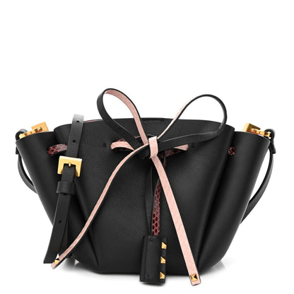 Valentino Garavani Vitello Ayers VLogo Bucket Bag Black 1 of 9