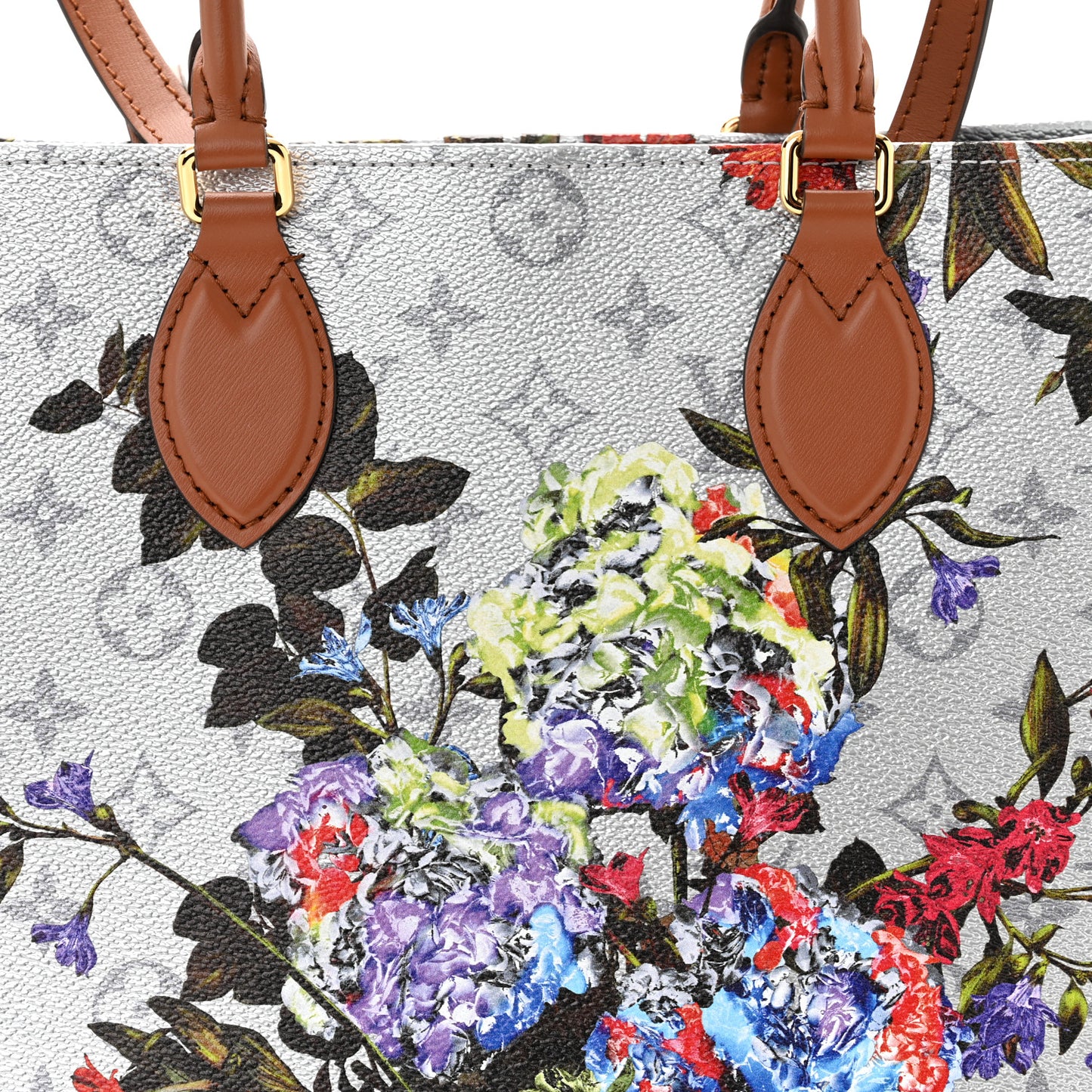 Metallic Monogram LV Garden OnTheGo MM Silver