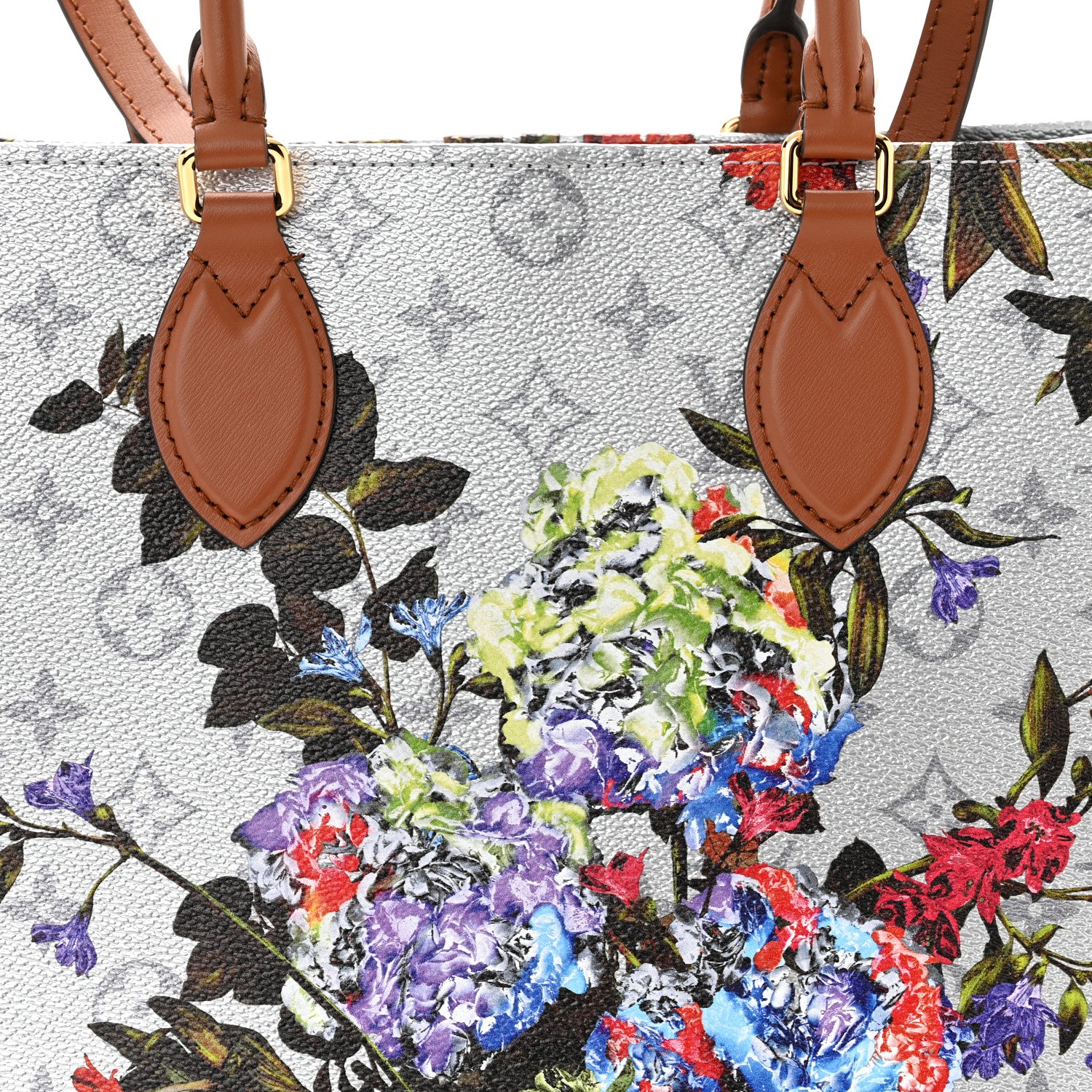 Louis Vuitton Metallic Monogram LV Garden OnTheGo MM Silver 7 of 10
