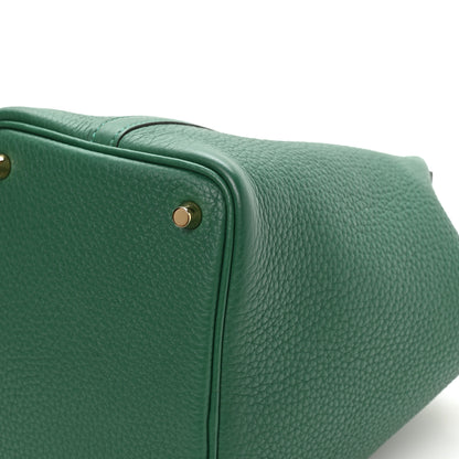 Hermes Taurillon Clemence Swift Eclat Picotin Lock 18 Vert Moyen Vert Peppermint 12 of 13