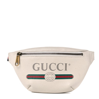 Gucci Grained Calfskin Small Logo Belt Bag White 1 of 12