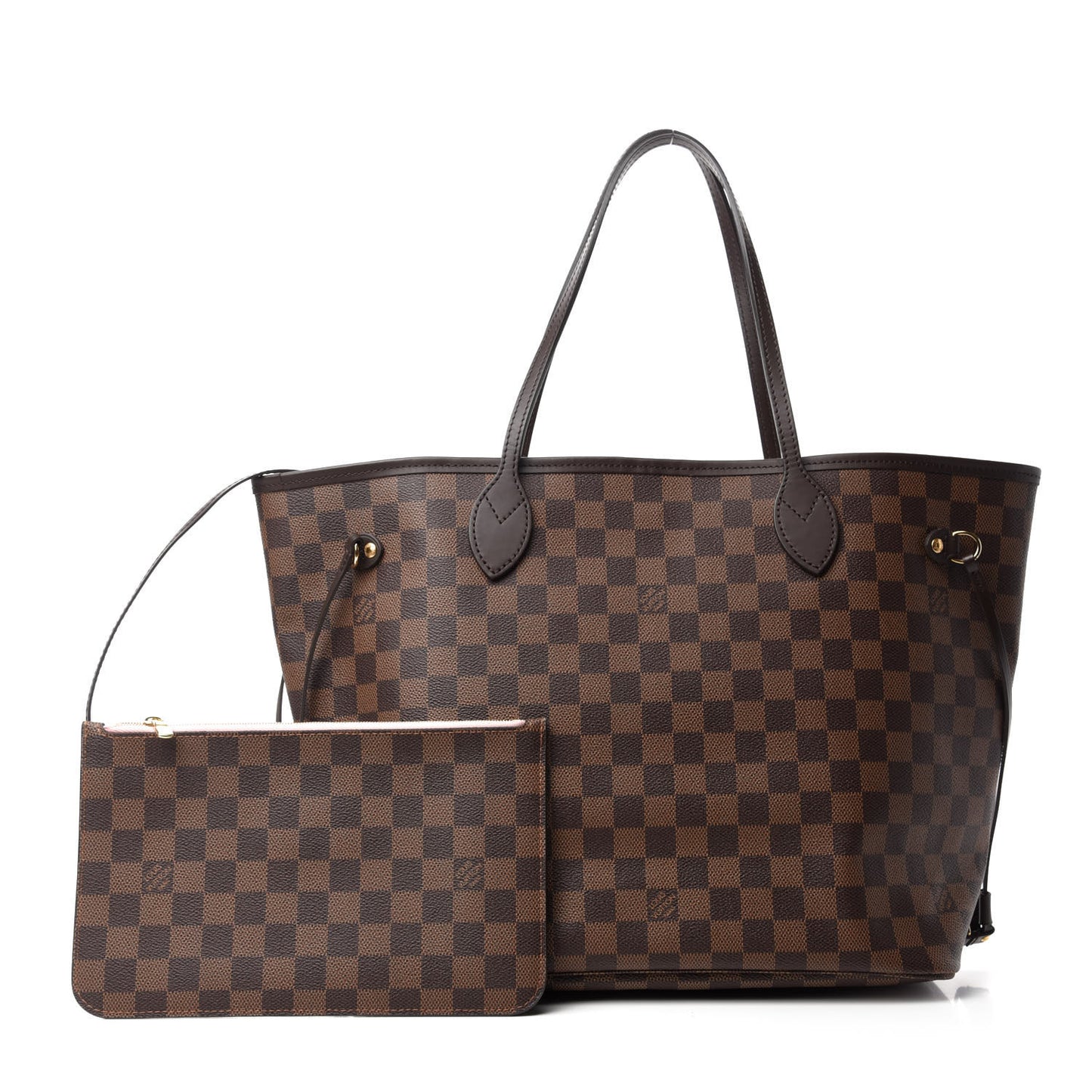 Damier Ebene Neo Neverfull MM Rose Ballerine