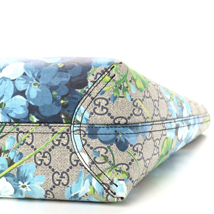 Gucci GG Supreme Monogram Blooms Small Reversible Tote Beige Blue Navy 5 of 14