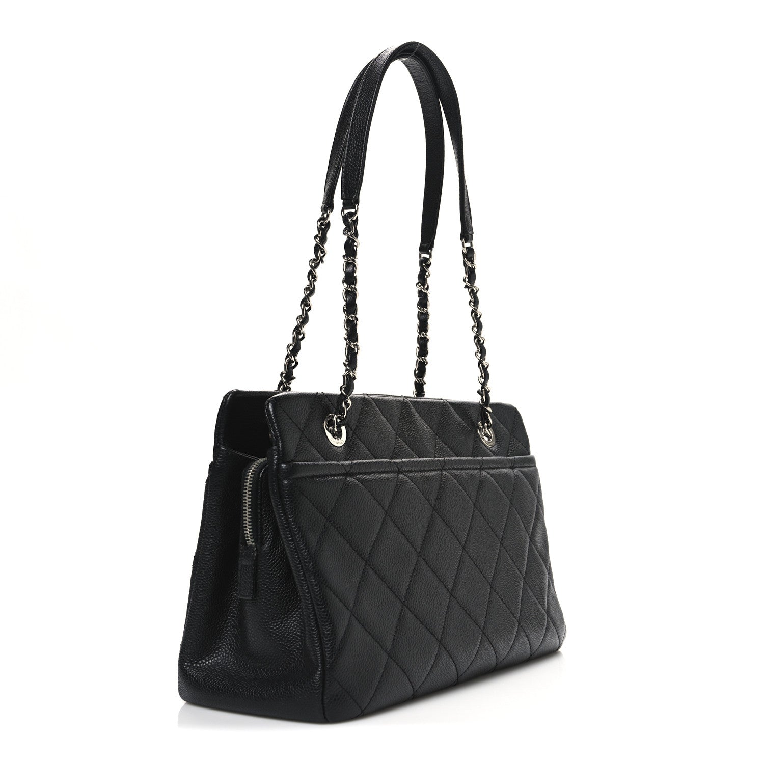 Chanel Caviar Quilted CC Timeless Soft Tote Black 3 of 10