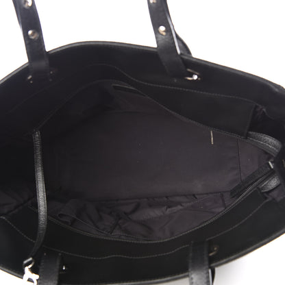 Chanel Coated Canvas Quilted Large Paris Biarritz Tote Black 4 of 10
