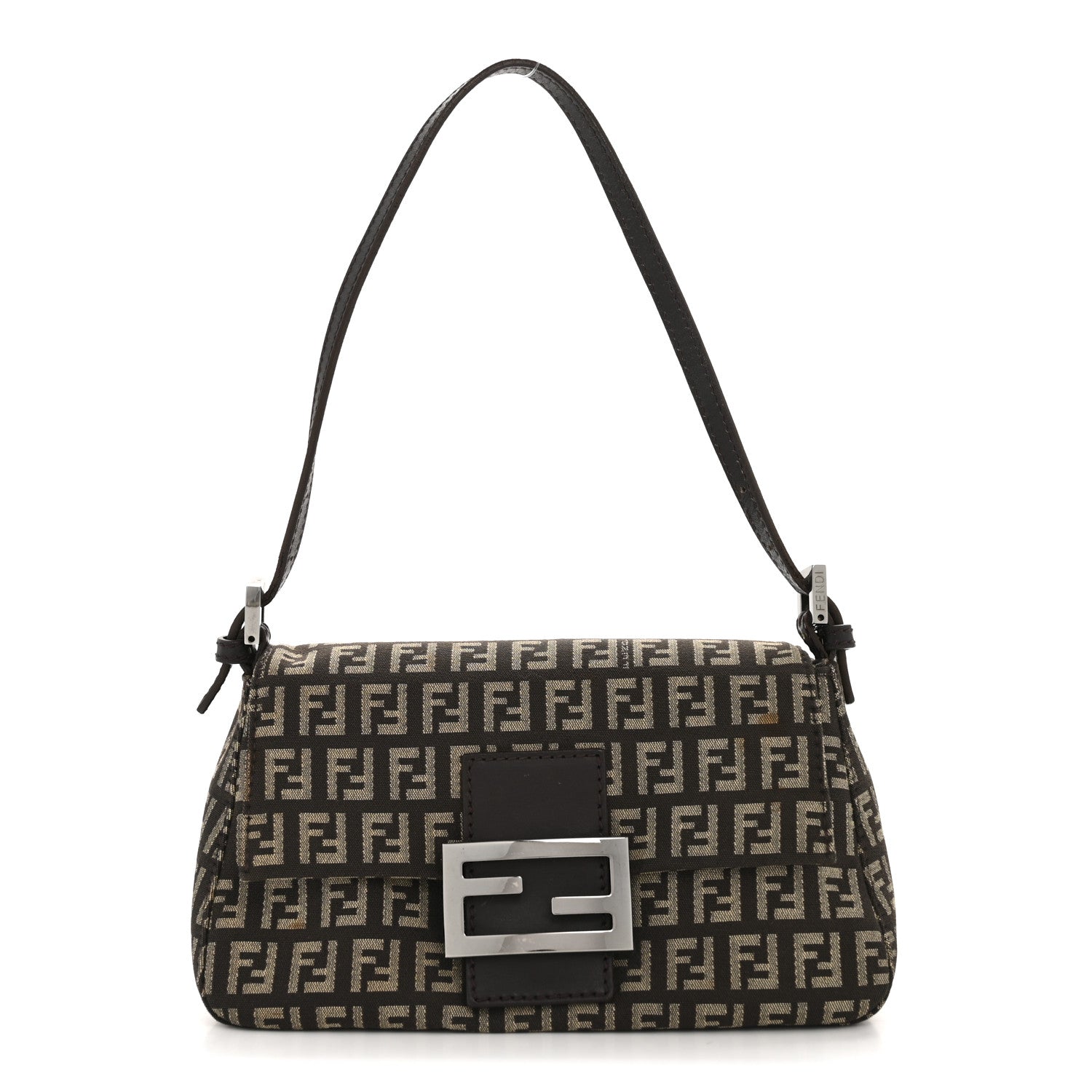 Fendi Zucchino Vitello Mini Mama Baguette Testa di Moro Beige 1 of 12