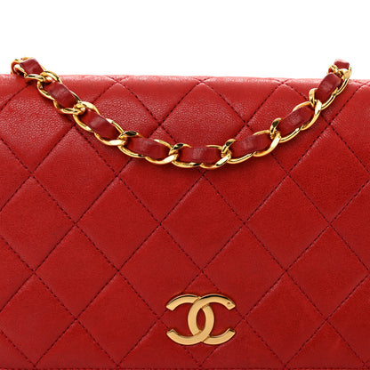 Chanel Lambskin Quilted Wallet On Chain WOC Red 8 of 13