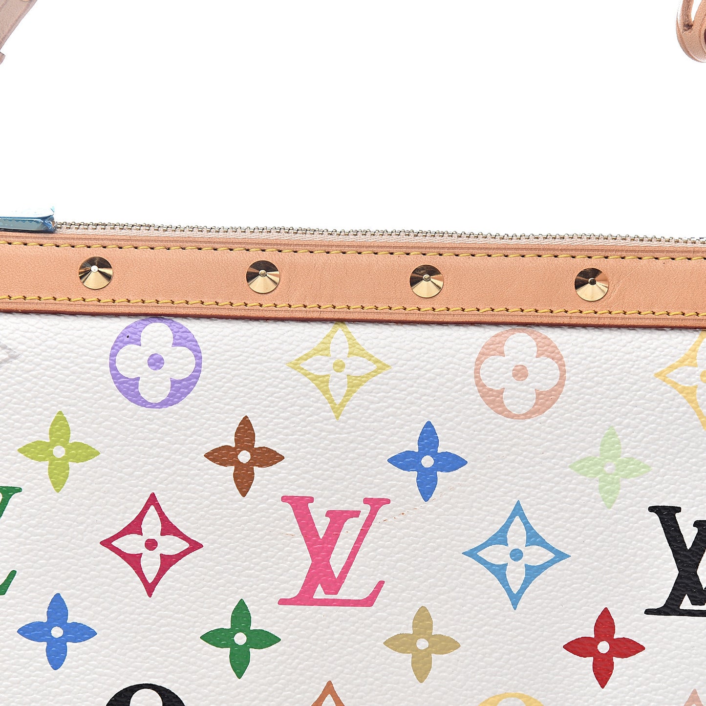 Monogram Multicolor Pochette Accessories White