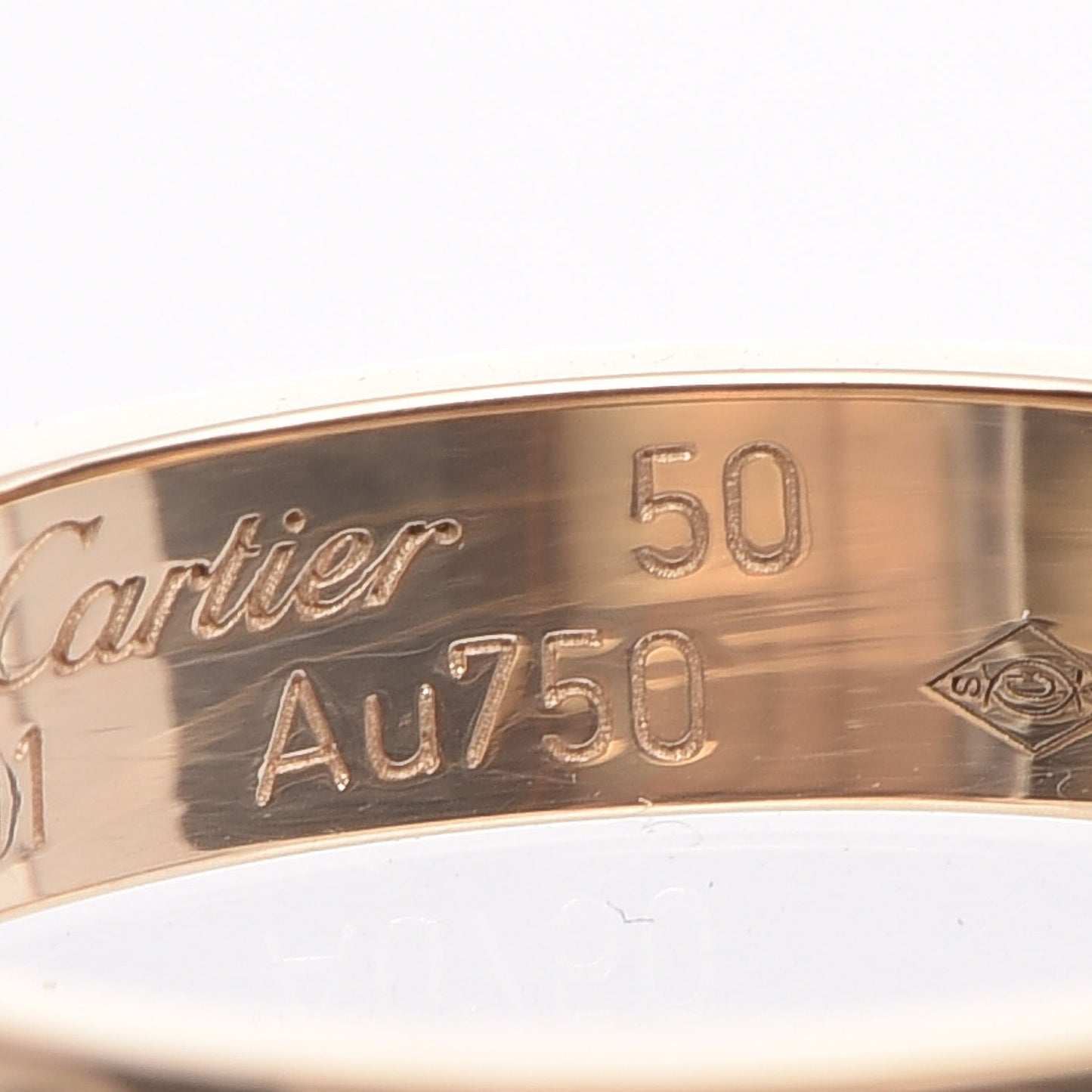18K Yellow Gold 3.5mm LOVE Wedding Band Ring 50 5.25