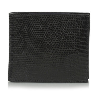 Prada Lizard Mens Billfold Wallet Black 1 of 11