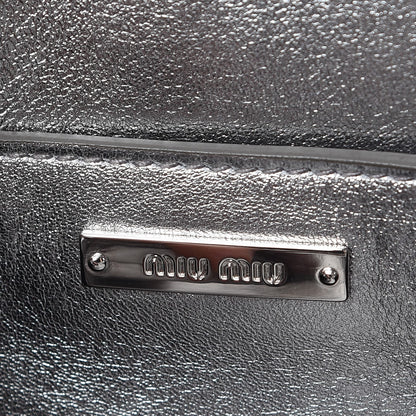 Miu Miu Nappa Matelasse Crystal Embellished Lady Crossbody Cromo 6 of 9