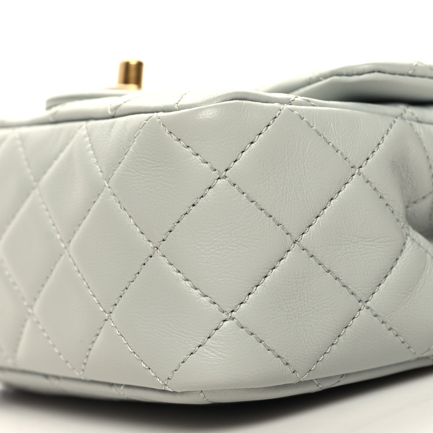 Chanel Lambskin Quilted Mini Pearl Crush Flap Light Grey 10 of 11