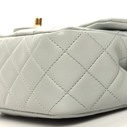 Chanel Lambskin Quilted Mini Pearl Crush Flap Light Grey 10 of 11