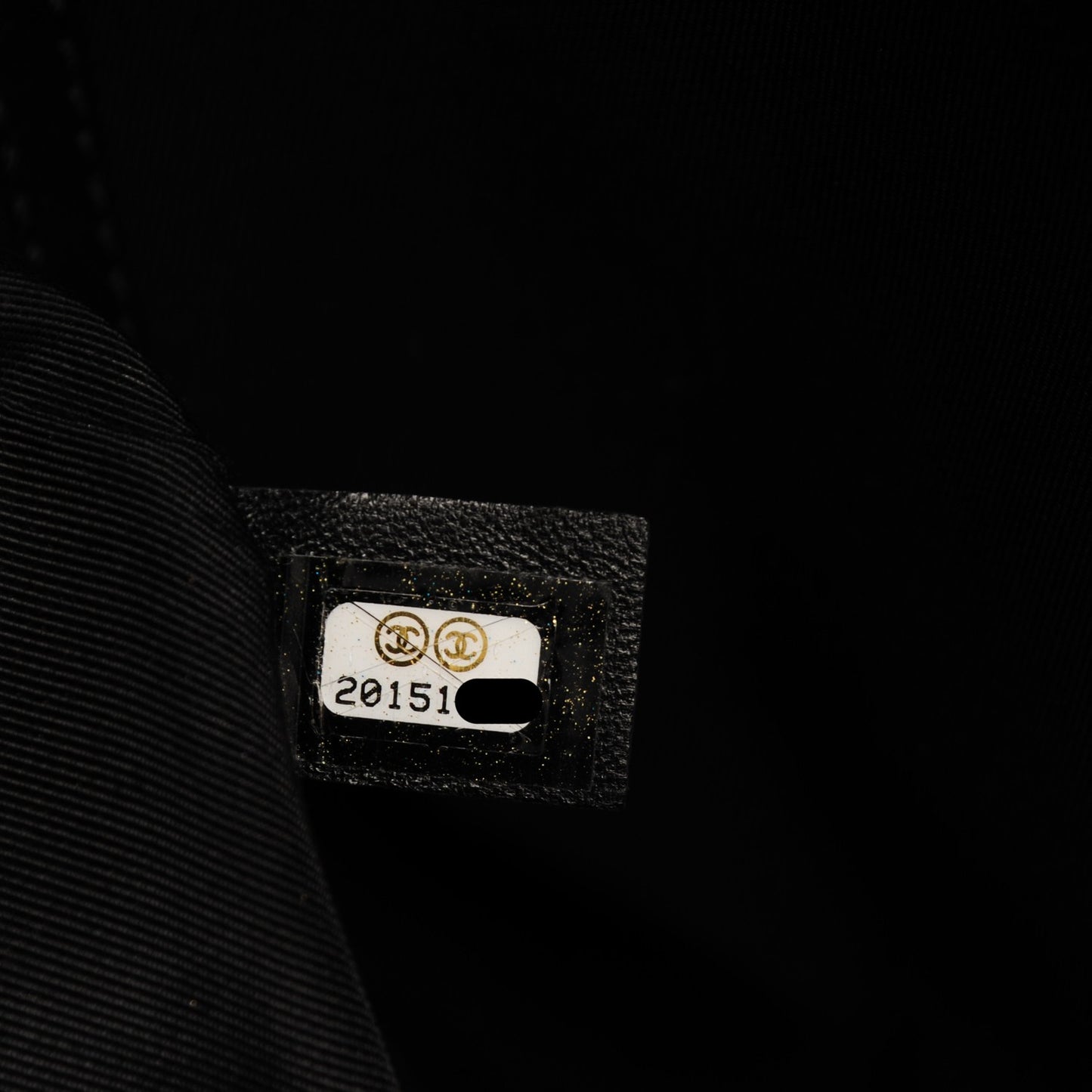 Calfskin Tweed Large Secrets Tote Navy