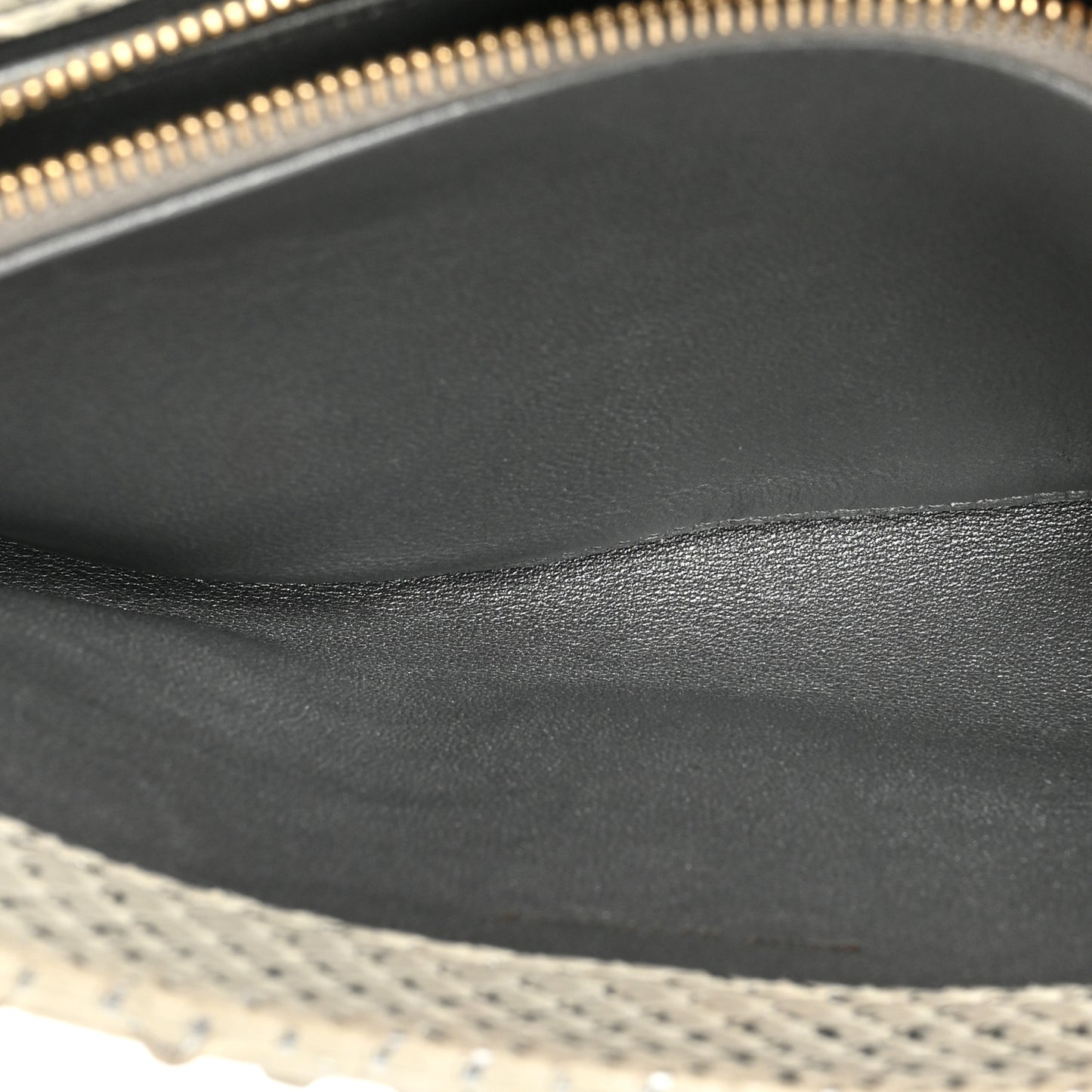 Snakeskin Phone Holder Pouch Clutch White
