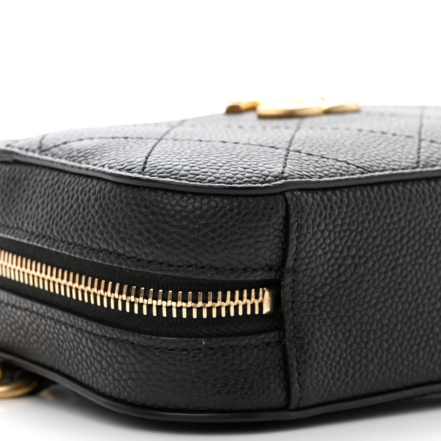 Caviar Stitched Waist Bag Black