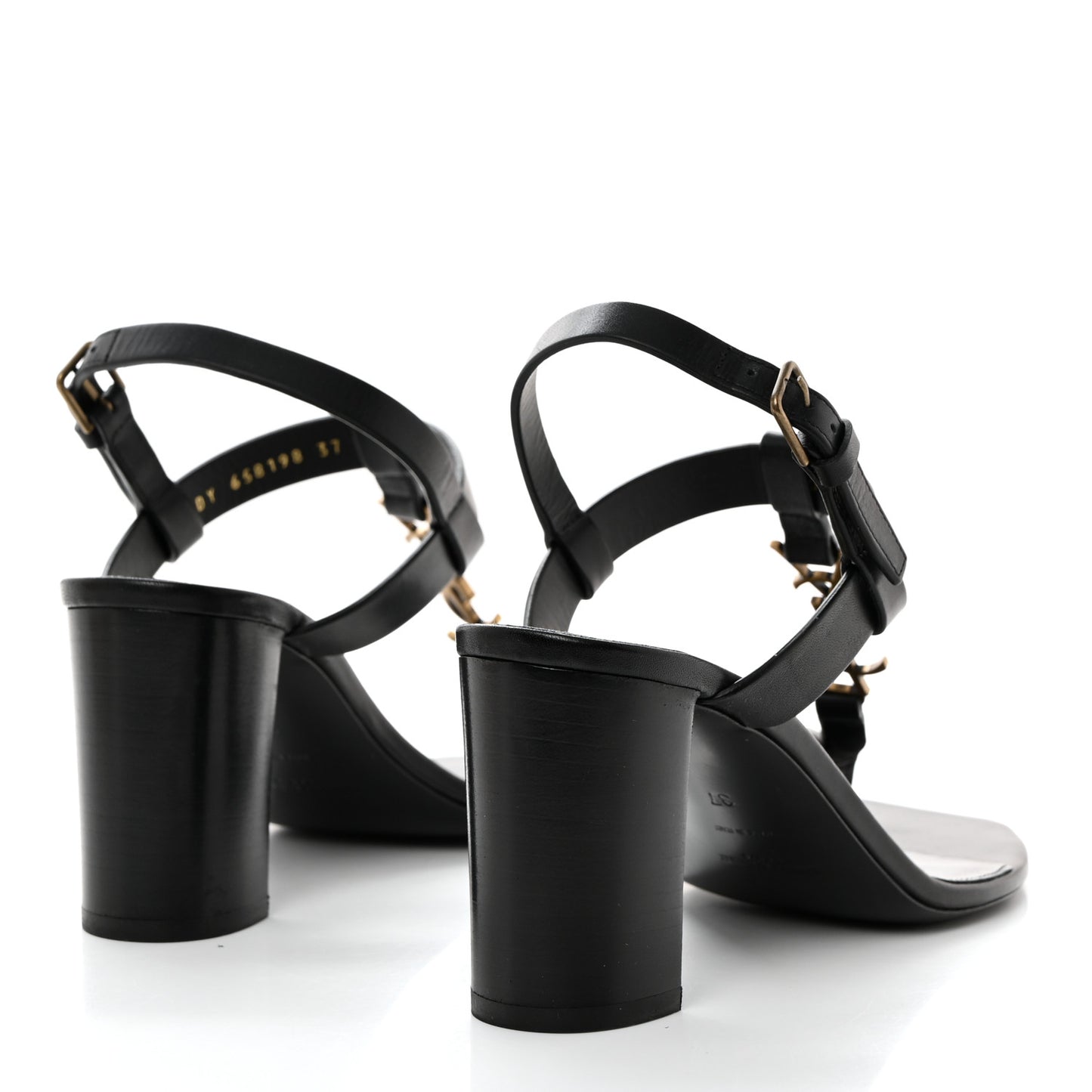 Calfskin Cassandra Sandals 37 Black