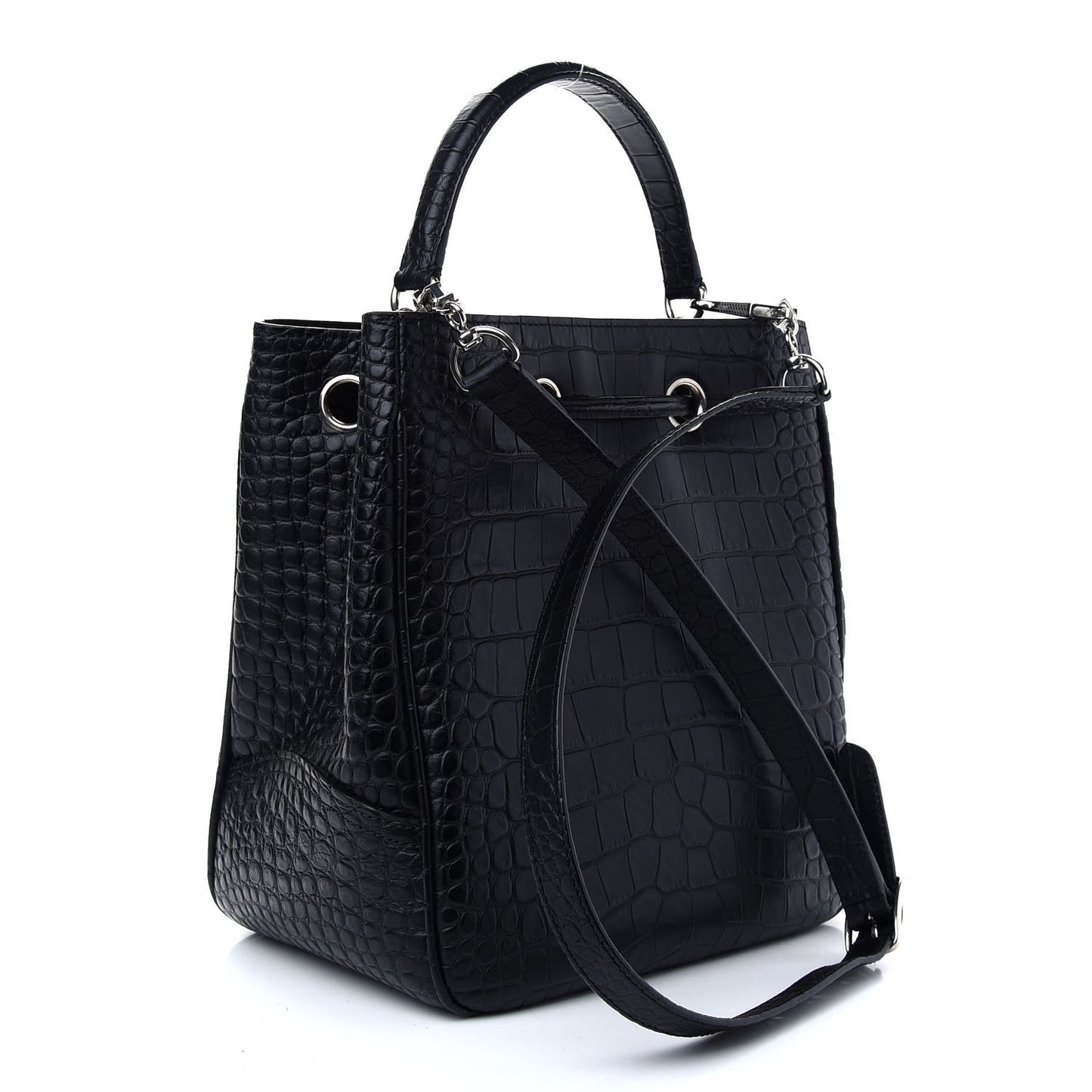 Crocodile Embossed Hampstead Black