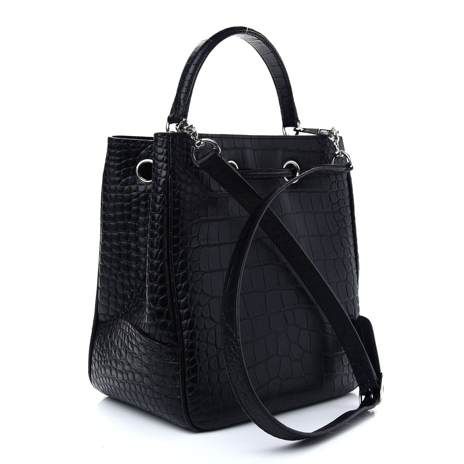 Mulberry Crocodile Embossed Hampstead Black 3 of 8
