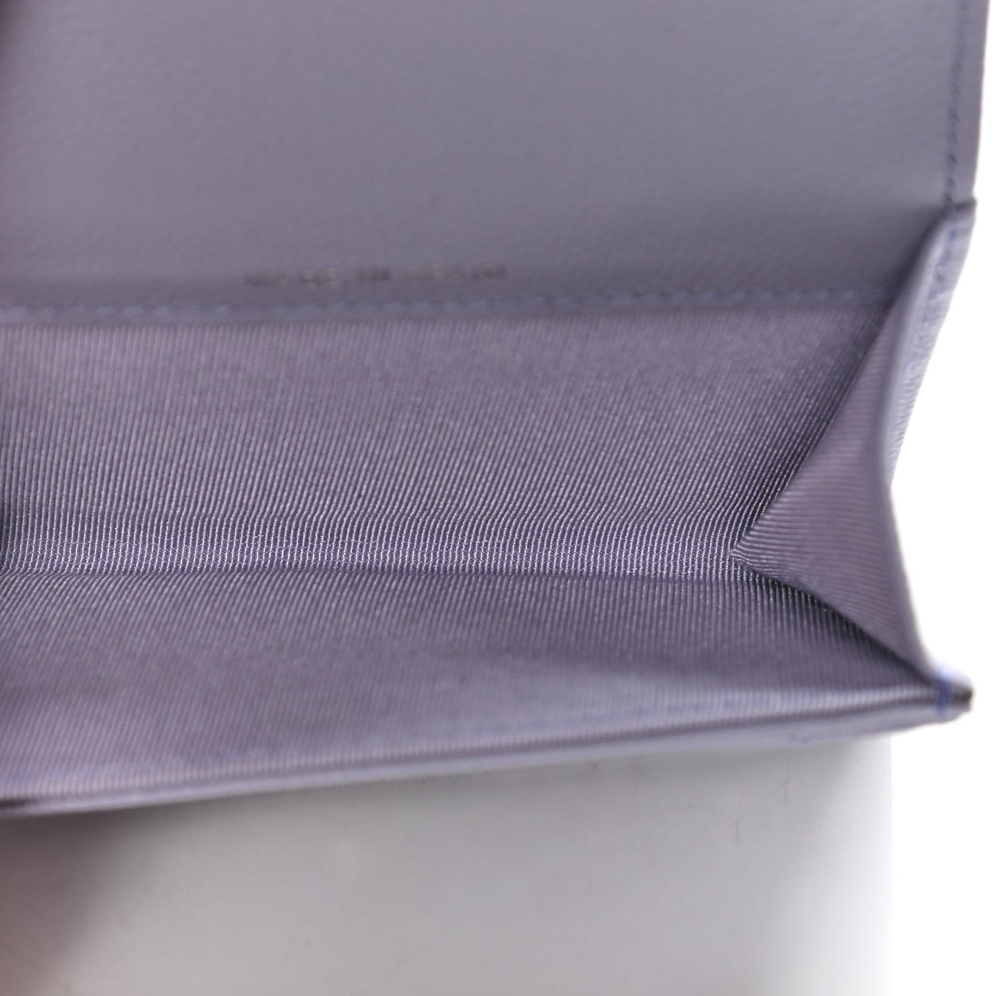 Caviar Quilted Flap Card Holder Wallet Light Purple
