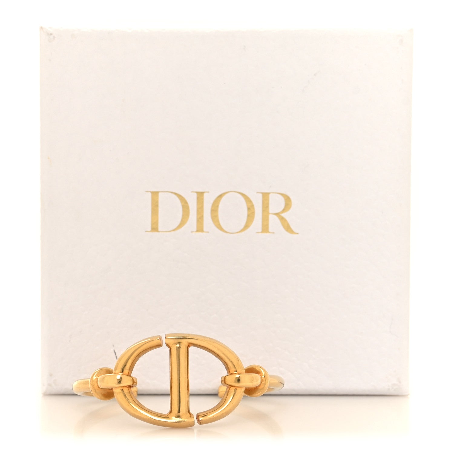 Christian Dior Metal CD Cuff Bracelet Gold 5 of 5