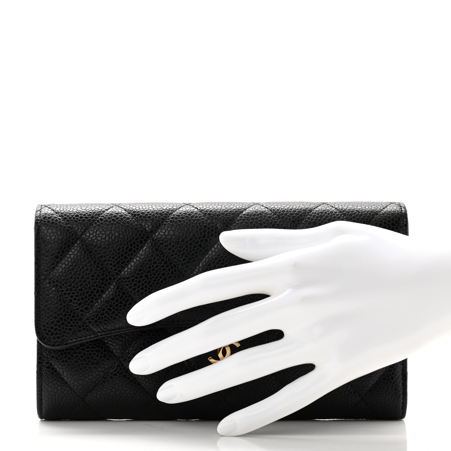 Chanel Caviar Quilted Large Flap Wallet Black 2 of 10