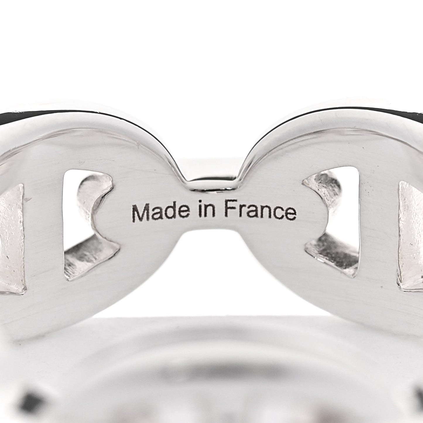 Sterling Silver PM Chaine d'Ancre Enchainee Band Ring 52 6