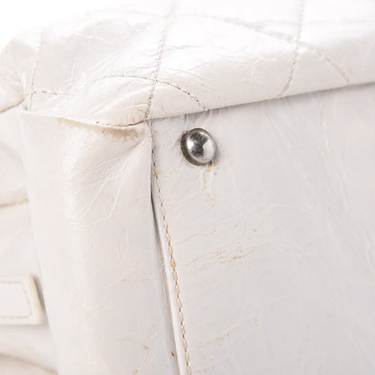 Chanel Glazed Crackled Calfskin Small Reissue Tote White 17 of 20