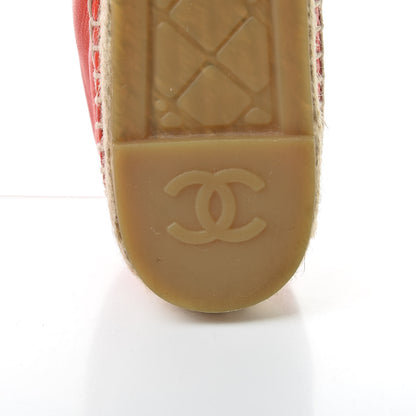 Chanel Lambskin CC Espadrilles 40 Red 8 of 15