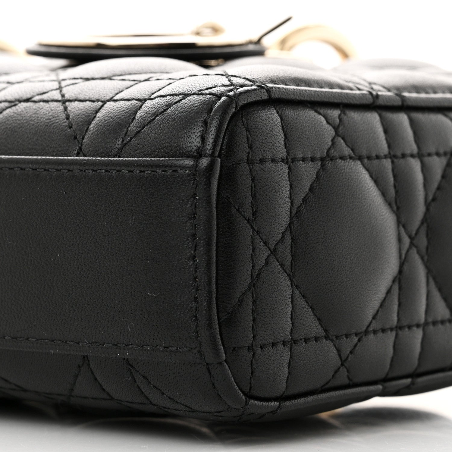 Christian Dior Lambskin Cannage Medium Lady D-Joy Black 10 of 12