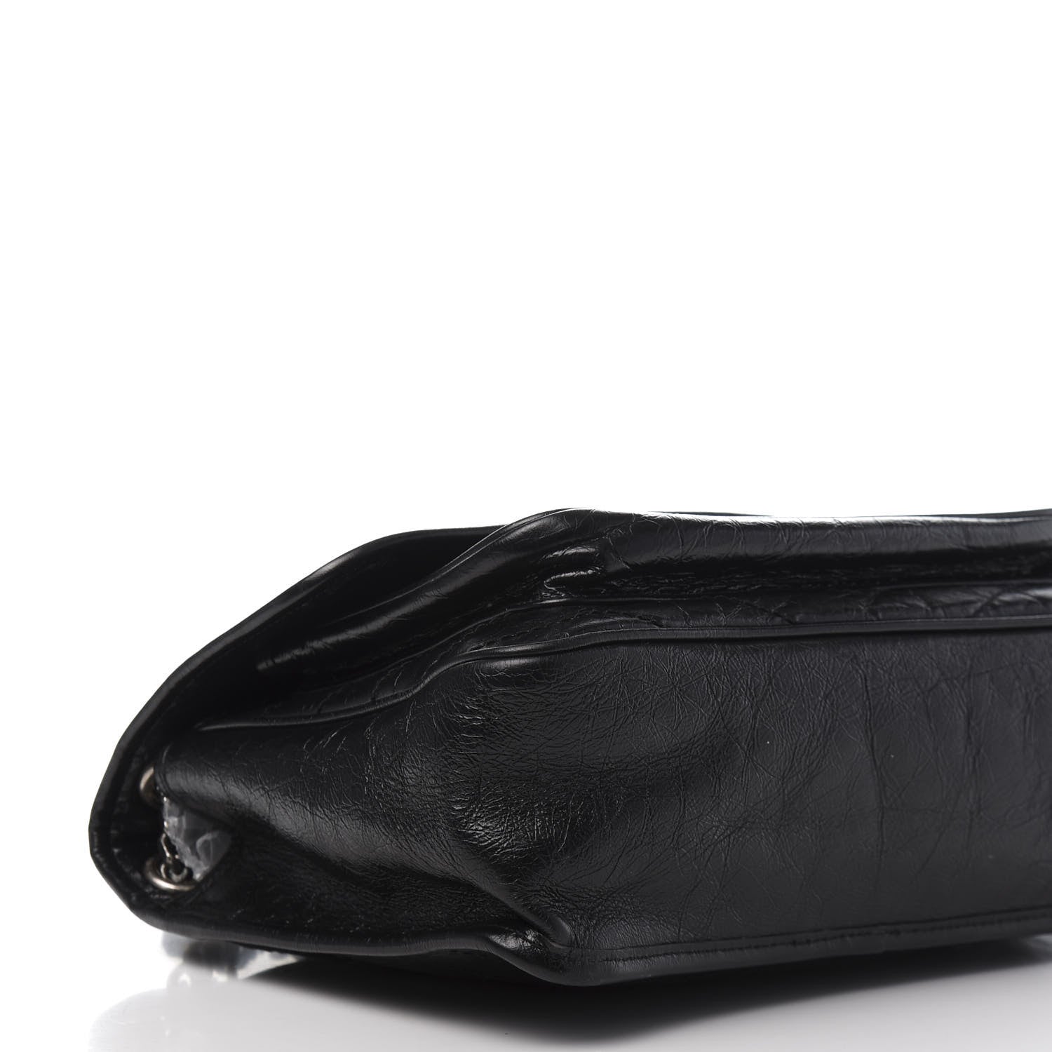 Saint Laurent Crinkled Calfskin Matelasse Monogram Medium Niki Chain Satchel Black 7 of 12
